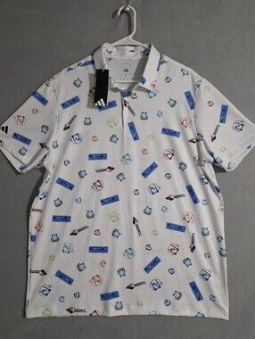 NWT Adidas Mens AOP Sweetens Cove Golf Club Performance Polo Size XL